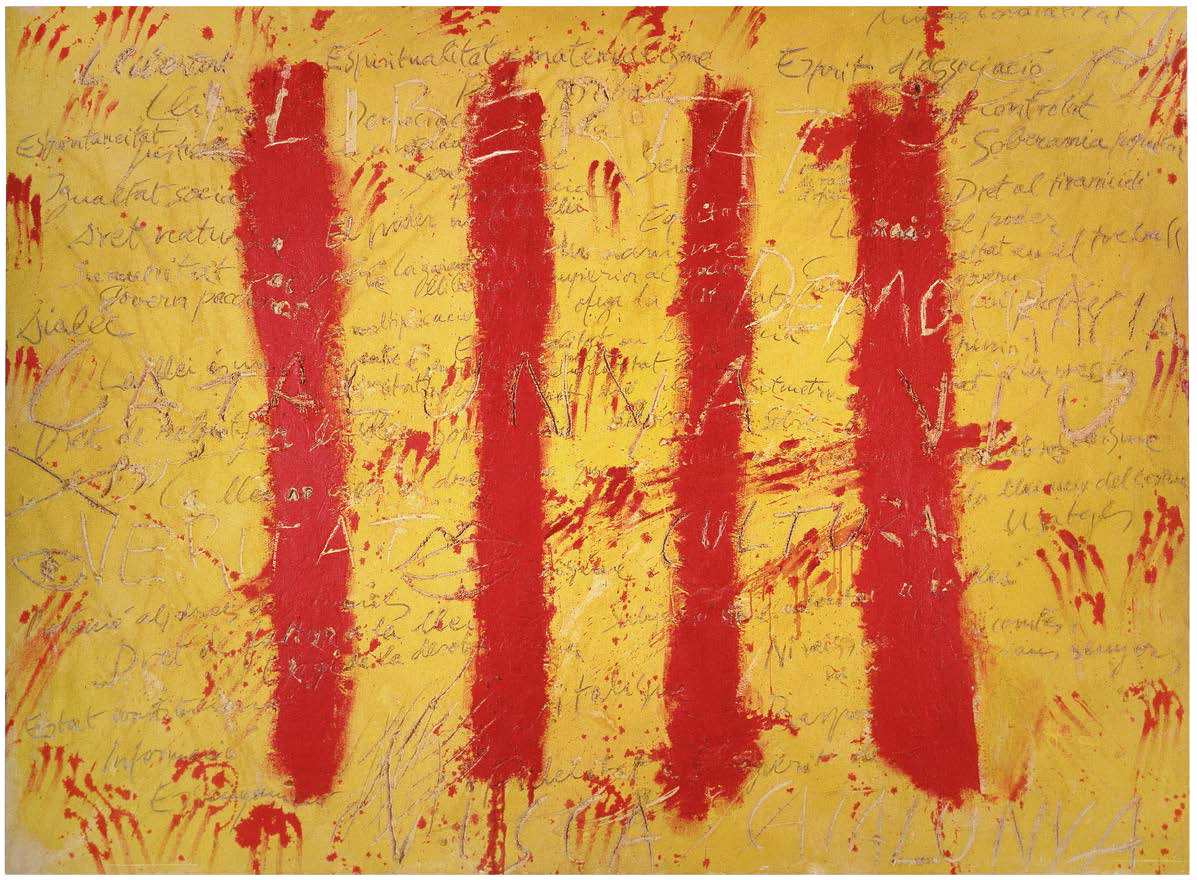 'L'esperit català' (1971). Procediment mixt sobre fusta. Museo de la Universidad de Navarra, Pamplona.