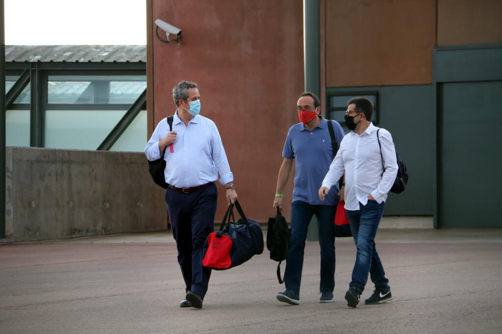 Fotografia d'arxiu de Joaquim Forn, Jordi Sànchez i Josep Rull.