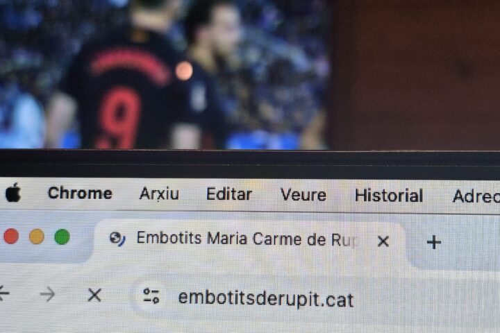 Una cerca a Google Chrome durant el partit del Barça de la jornada passada